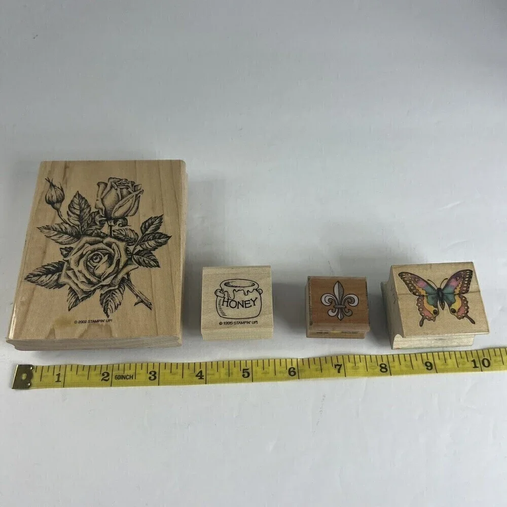 2002 Stampin Up Stipple Rose Set of 1 Stamp Rose Hard to Find